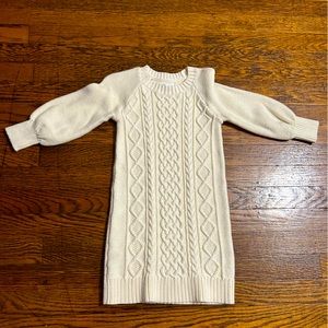 Pre owned Baby Gap cream Cable knit sweater dress size 3T
